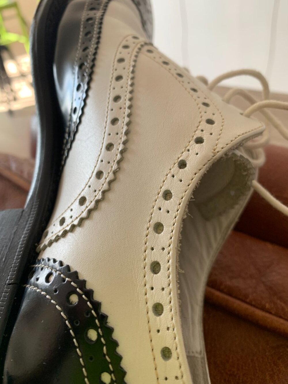 Black/white spectator flats, size 37. - Picture 4 of 4